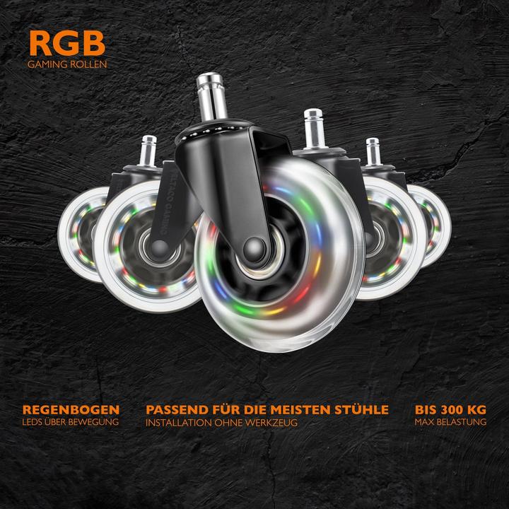 Produktbild Deltaco Gaming Rainbow Casters