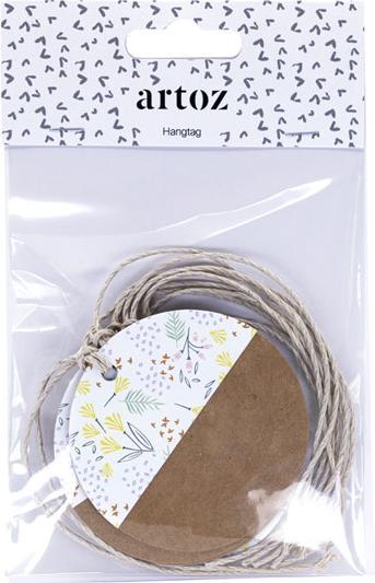 Produktbild Artoz Geschenksanhänger Hangtag rund kraftpapier 6er (Geschenktüte, 6 x)