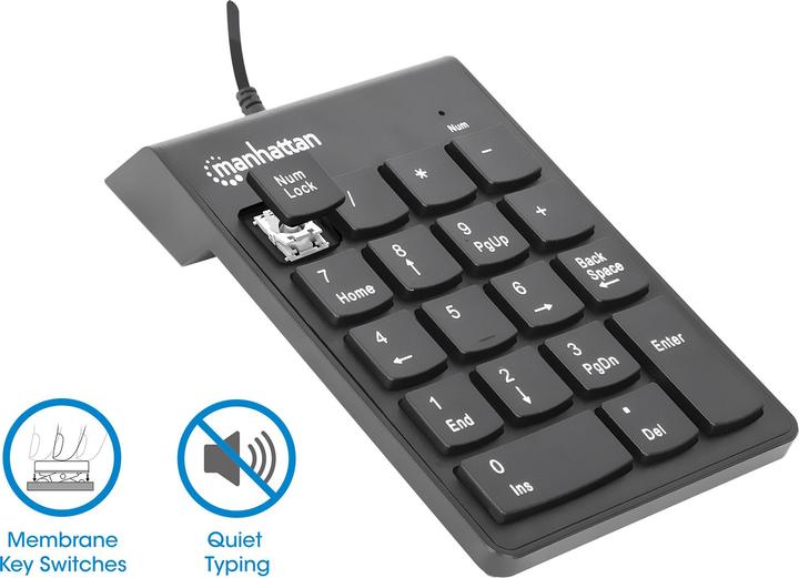 Actual product image Manhattan 176354 (Numeric keypad, Cable)