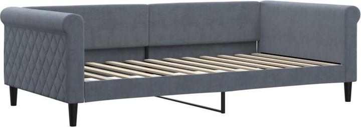 Actual product image VidaXL Tagesbett Ausziehbett Sofabett Gästebett Dunkelgrau 100x200cm Samt (Sofa bed)