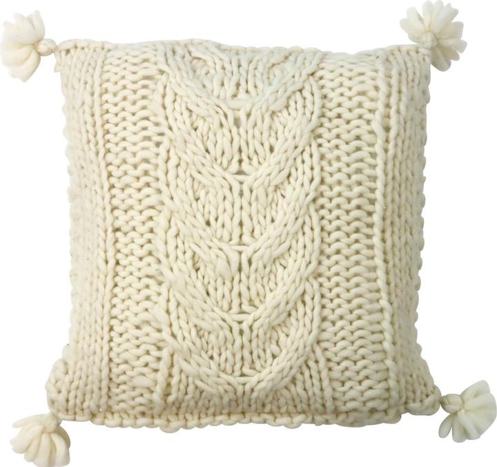 Immagine prodotto Hoff Interieur Fodera per cuscino a maglia Chalet crema 45x45cm (1 pezzo) (45 x 45 cm)