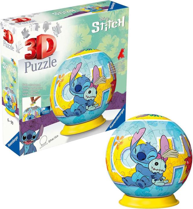 Produktbild Ravensburger 3D Puzzle 11596 - Puzzle-Ball Disney Stitch - Puzzle-Ball für Erwachsene und Kinder ab (72 Teile)