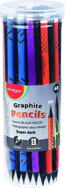 Image du produit Keyroad Crayon en bois, hb, rond, holographique, 48 pièces, en tube (48 x)