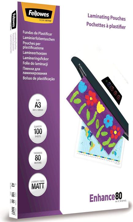 Image du produit Fellowes Améliorer 80 (A3, 100 pièce(s), 80 µm)