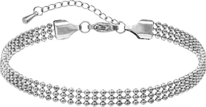 Immagine prodotto Star Piercing Fusskette silber drei einzelne Kugelketten (senza ottone, Acciaio chirurgico 316L, 26 cm)