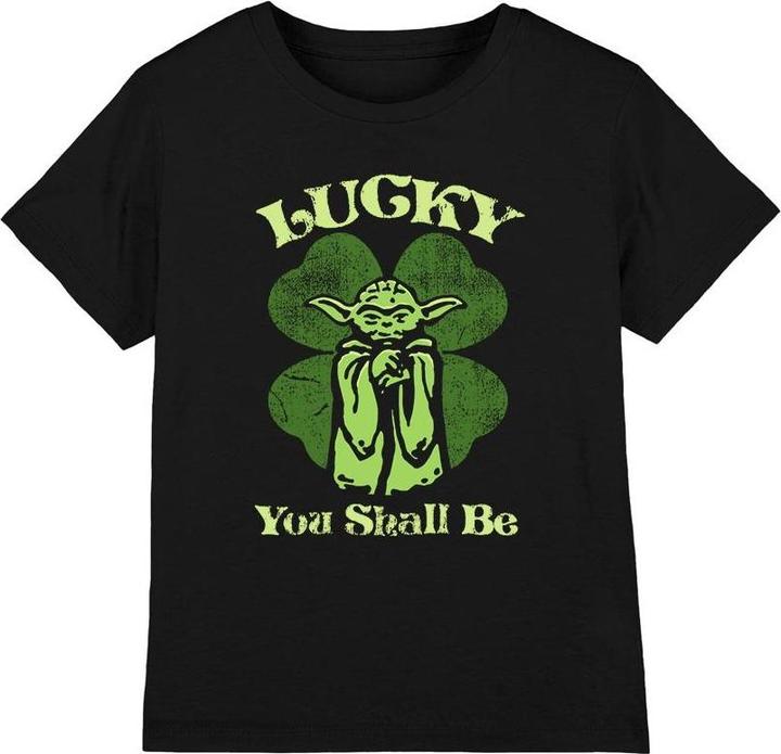 Actual product image Star Wars Childrens/Kids Lucky Yoda St Patricks Day T-Shirt (152, 158)