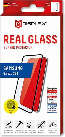 Actual product image Displex Real Glass, Full Cover Panzerglas (1 Piece, Samsung Galaxy S21 5G)