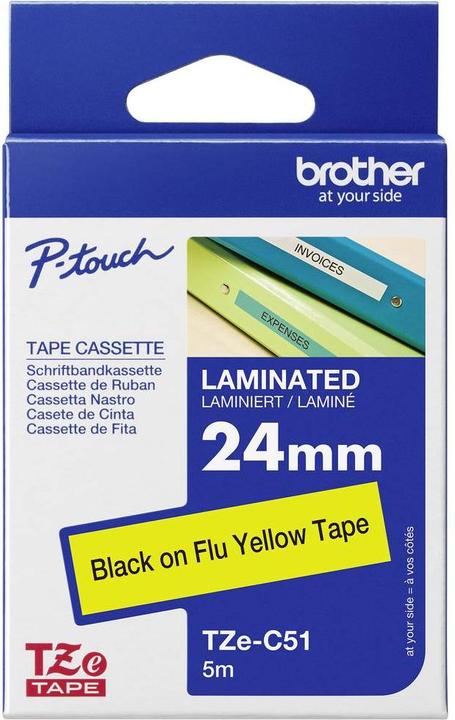 Actual product image Brother Tze-C51 (2.40 cm, Black)