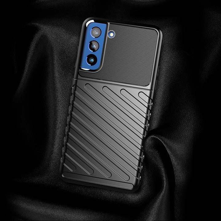Actual product image Cover-Discount Galaxy S21 FE - texture rubber cover black (Nokia G20, Nokia G10)