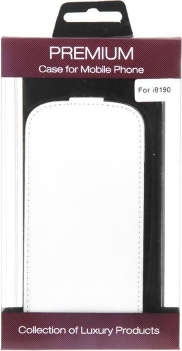 Produktbild OEM Slim leather Flip Case Galaxy S3 mini - White (Samsung Galaxy S3 Mini)
