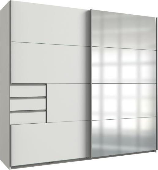 Carcass+drawers White, Full-length door front Mirror