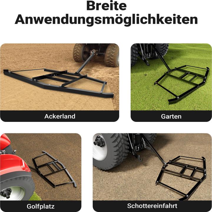 Actual product image Wiltec Drag harrow 172x9cm Meadow harrow Meadow drag Lawn tractor Field harrow