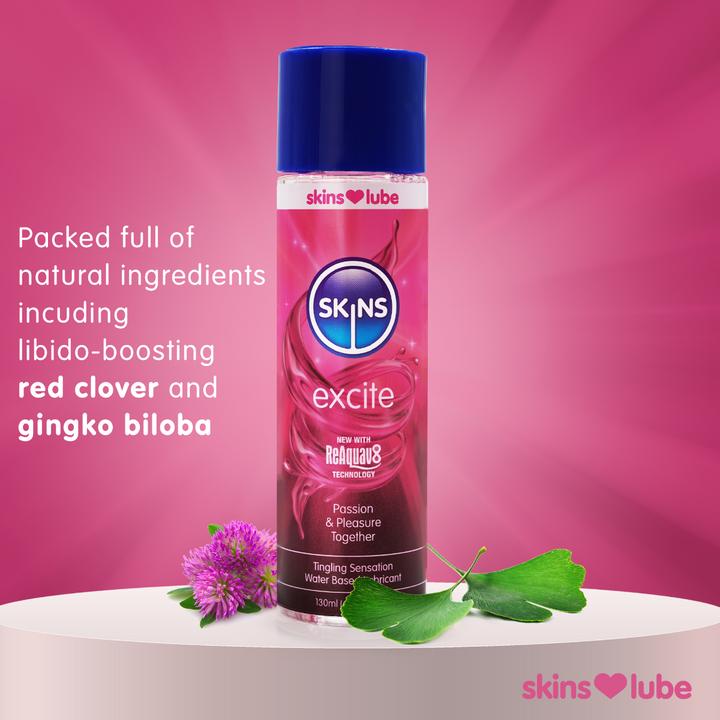 Produktbild Skins Excite» Passion & Pleasure 130ml prickelndes Gleitgel (130 ml)