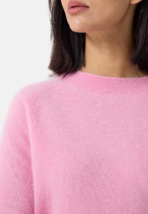 Produktbild Cash-Mere Brushed Kaschmir Rundhals Pullover mit Seitenschlitzen (L)