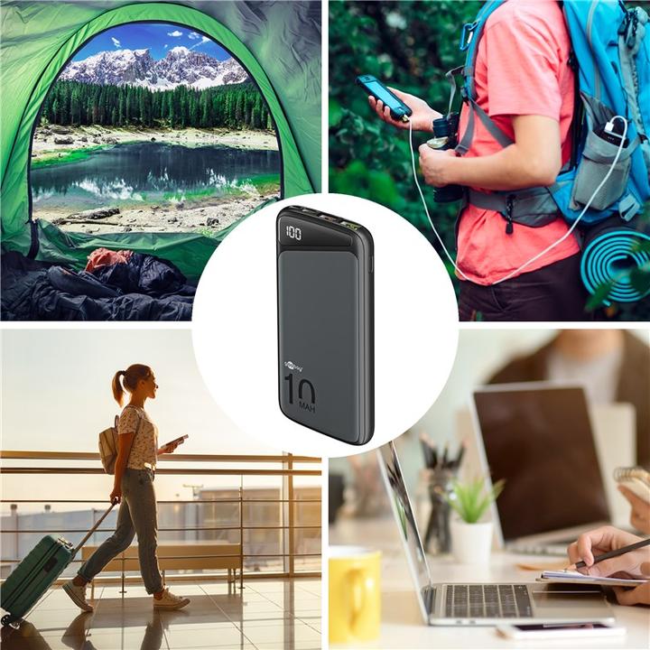 Produktbild Goobay Schnelllade-Powerbank (10000 mAh, 22.50 W, 37 Wh)
