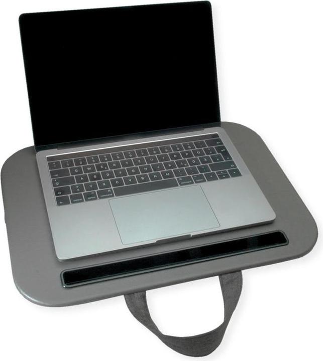 Actual product image Value Knee tray / laptop/tablet tray with cushion, grey
