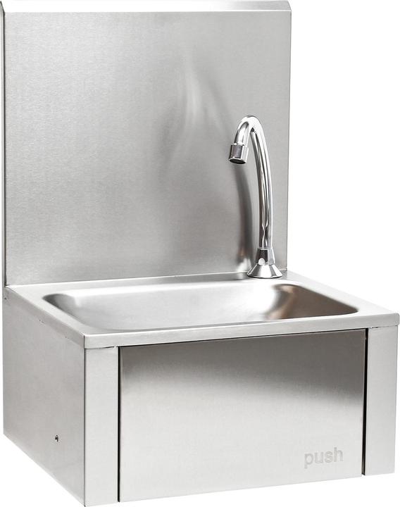 XPOtool Gastro Waschbecken Edelstahl Handwaschbecken quadratisch Spülbecken (390 mm, 355 mm)