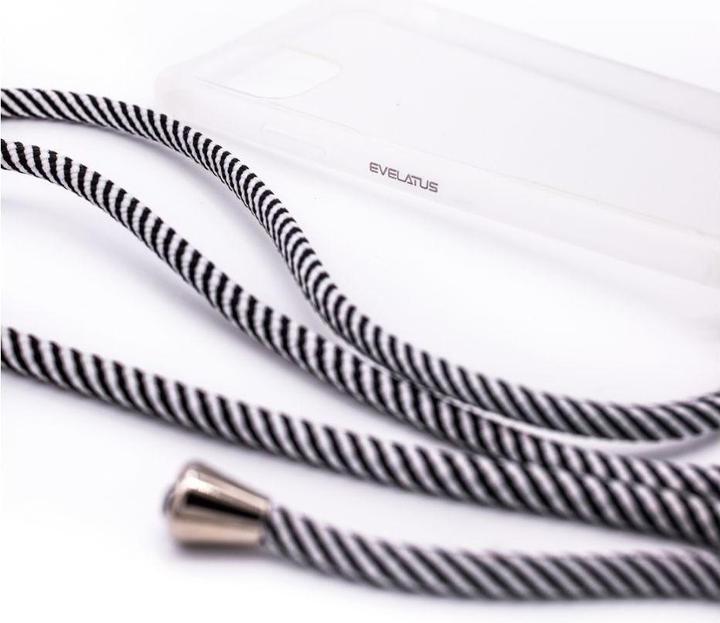 Image du produit Evelatus Étui Samsung A40s avec bande de couleur noire transparente (Samsung Galaxy A40)