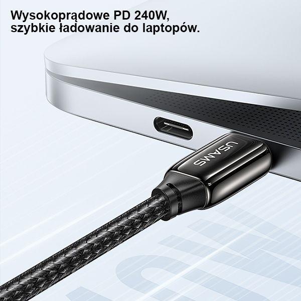 Immagine prodotto Usams Cavo di ricarica da Tipo-C a Tipo-C - Nero (2 m, USB 3.1)