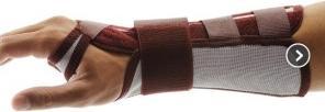 Actual product image Omnimed ortho manu flex bandage poignet droite gris-bordeaux (S)