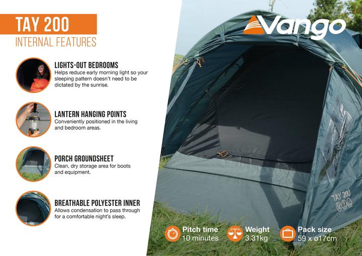 Produktbild Vango Tay 200 (Kuppelzelt, 3.31 kg, 2 Personen)