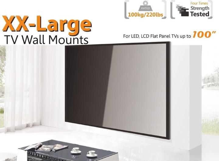 Image du produit equip 152,4cm 60 pouces-254cm 100 pouces Tilt Curved TV Wall Mount Bracket (Mur, 100", 100 kg)