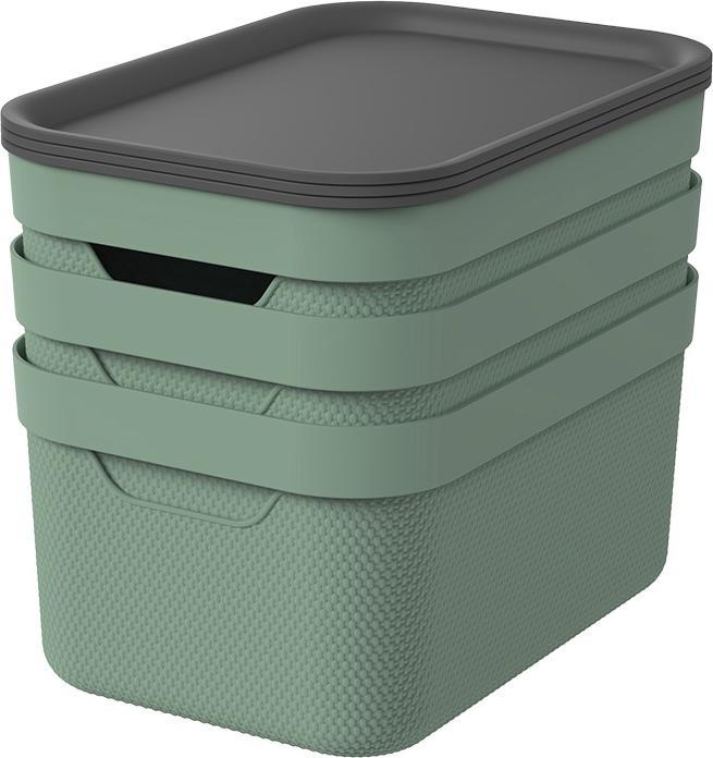 Produktbild Rotho 3er Set Dekobox mit Deckel (36.5 x 26.5 x 20 cm, 48 l)