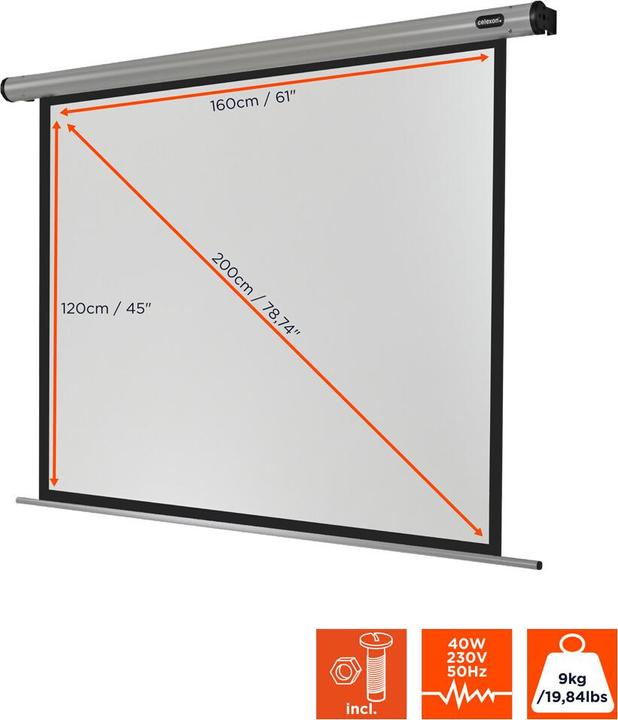 Produktbild Celexon Home Cinema electric screen - Leinwand - Deckenmontage möglich, geeignet für Wan (78.74", 4:3)