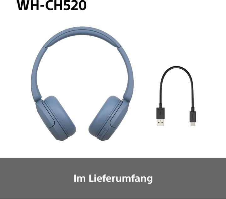 Immagine prodotto Sony WH-CH520 (Nessuna soppressione del rumore, 50 h, Senza fili)