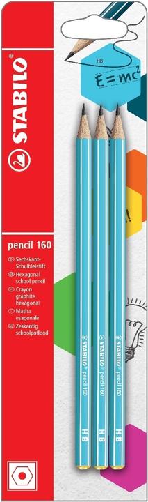 Produktbild STABILO Bleistift - pencil 160 in blau - 3er Pack - Härtegrad HB (2.20 mm, HB, 3 x)