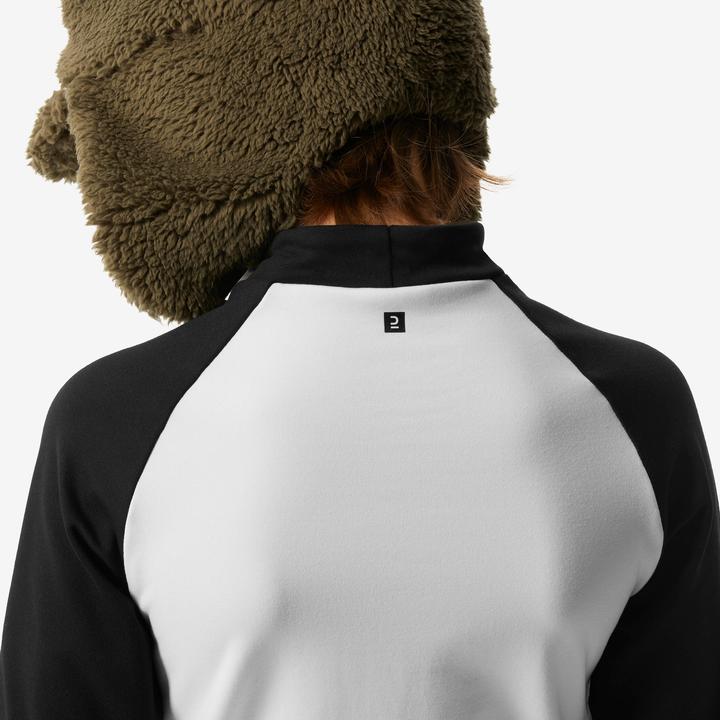 Produktbild Wedze Skiunterwäsche Funktionsshirt Kinder - BL 500 schwarz/weiss mit Motiv (100 C)