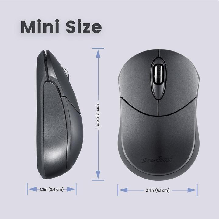 Immagine prodotto Perixx PERIMICE-802IN, Bluetooth-Maus für PC und Tablet, schnurlos, Iron (Senza fili)