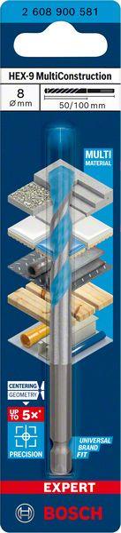Immagine prodotto Bosch Professional Zubehör Trapano multi-costruzione EXPERT HEX-9, 10 x 90 x 150 mm (10 millimetri)