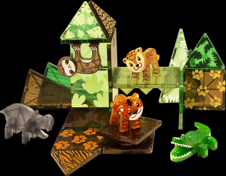 Actual product image Magna-Tiles Jungle Animals Set