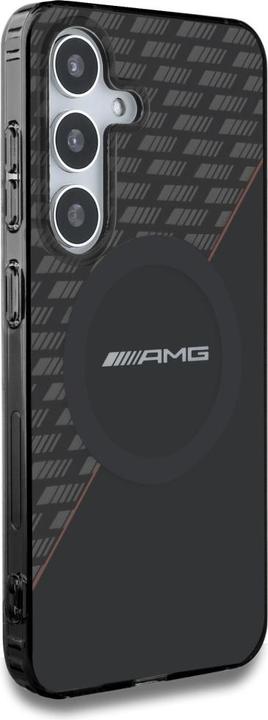 Actual product image Mercedes AMG Double Layer Rhombs MagSafe Case for Samsung Galaxy S25+ - Black/Red (Samsung Galaxy S25+)