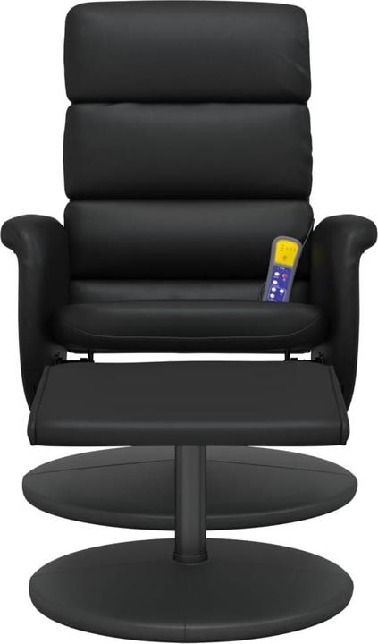 Actual product image VidaXL Massage chair with footstool black imitation leather, colour