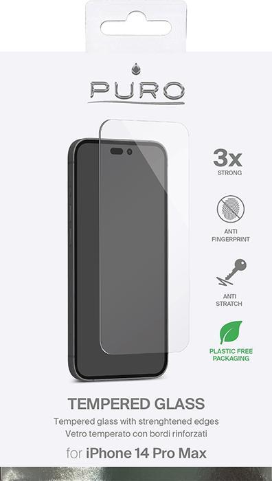 Actual product image Puro grūdintasis stiklas Apple iPhone 14 Pro Max (1 Piece, Apple iPhone 14 Pro Max)
