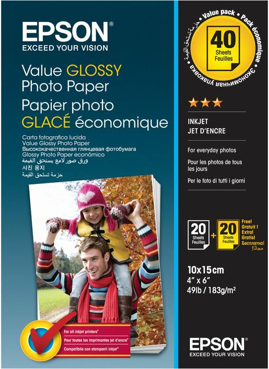 Epson Value Glossy (183 g/m², 10 x 15 cm, 40 x)