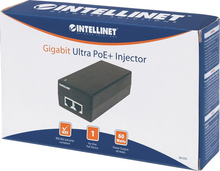 Produktbild Intellinet PoE+, 10/100/1000 Mbps RJ-45, 100 – AC, DC (1 Ports)