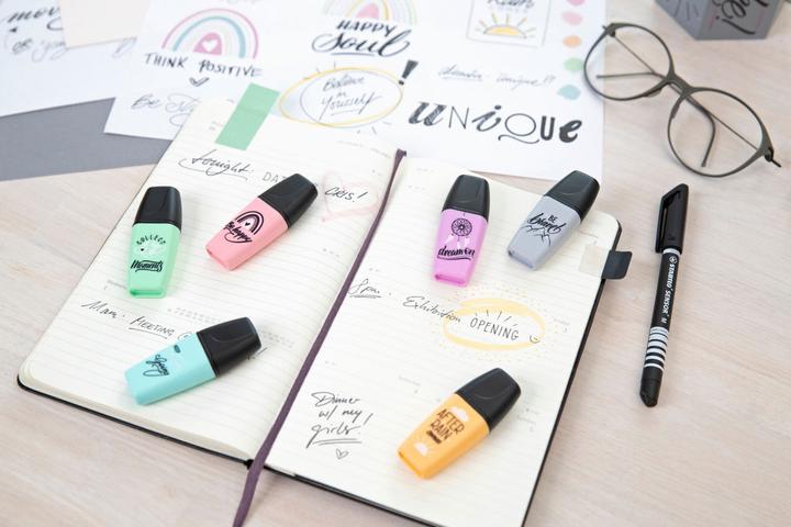 Image du produit STABILO Surligneur BOSS MINI Pastellove 2.0 (Rose, Gris, Turquoise, 5 mm, 3 x)