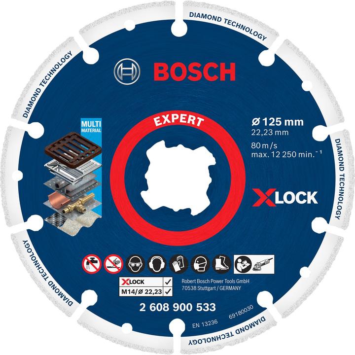 Actual product image Bosch Professional Zubehör EXPERT Diamond Metal Wheel X-LOCK cutting disc, 125 x 22.23 mm