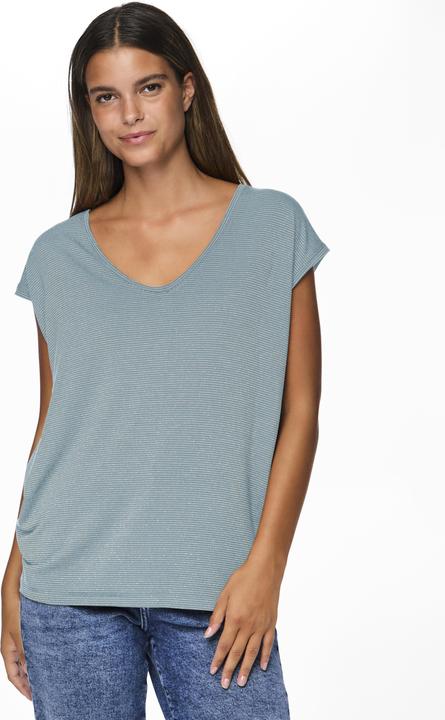 Actual product image Pieces Pcbillo Tee Lurex Stripes Noos Bc (M)