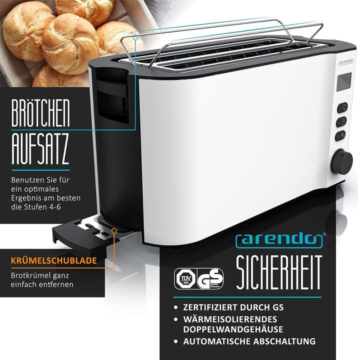 Produktbild Arendo Manha - Langschlitz-Toaster für 4 Scheiben