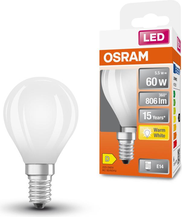 Actual product image Osram Star Classic P (E14, 5.50 W, 806 lm, 1 x, D)