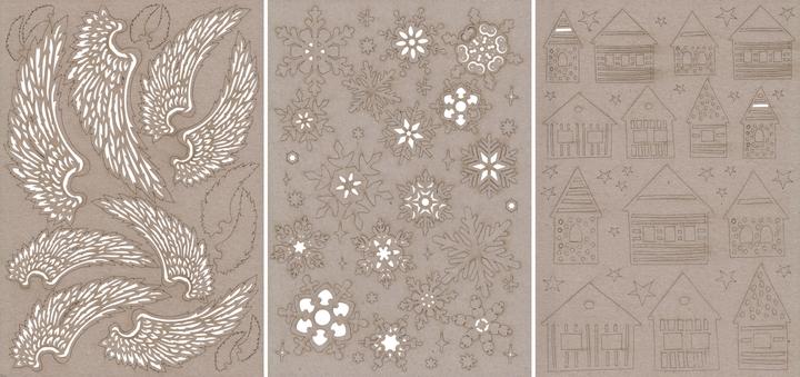 Image du produit Pronty Crafts Motifs à découper "Carton gris (38 x)
