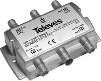 Image du produit Televes Aiguillage d'entrée ESW 201 avec filtre LTE 2x SAT / Terrestre (Câble d'antenne)