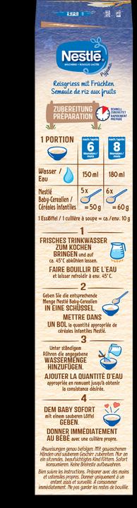Image du produit Nestlé Semoule de riz Pyjama avec fruits 6 mois (288 g)