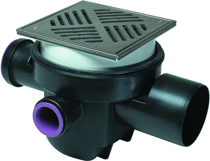Produktbild Kessel Universaler Kellerablauf DN 100 schwarz mit Rost 200x200