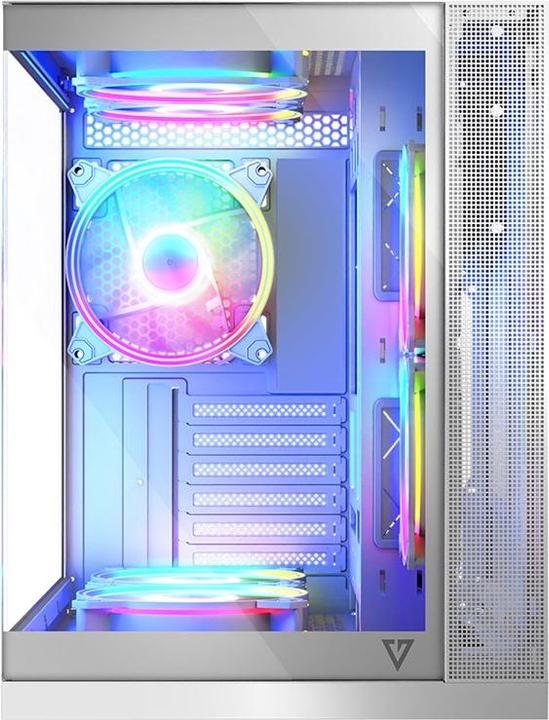 Produktbild Modecom Obudowa Volcano Panorama Apex ARGB 7F biała (AT-PANORAMA-7F-ARGB-20-000000-0002) (mATX, ITX, ATX)
