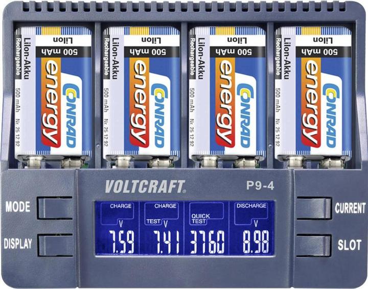 Voltcraft P9-4 (1 pcs., 9V Block, Chargers without battery)